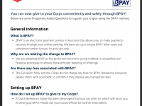 Questions & Answers about giving by BPAY